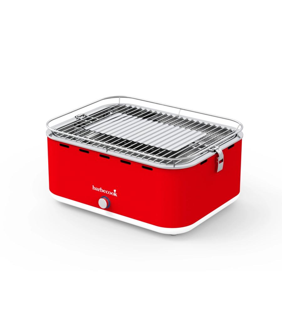 BARBECUE A CARBONELLA PORTATILE DA TAVOLO BARBECOOK "CARLO" ROSSO 38,5X28,5 CM