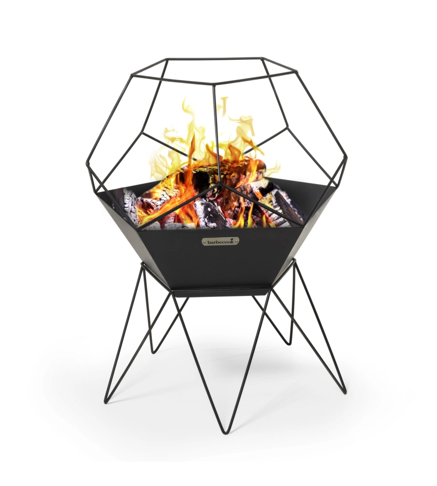 BRACIERE PER LEGNA BARBECOOK "JURA" IN ACCIAIO NERO, DIAMETRO 42,5 CM