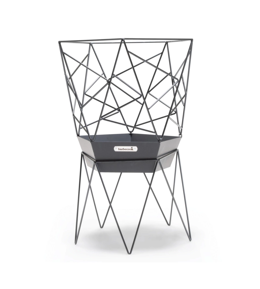 BRACIERE PER LEGNA BARBECOOK "SIERRA" IN ACCIAIO NERO, DIAMETRO 45 CM
