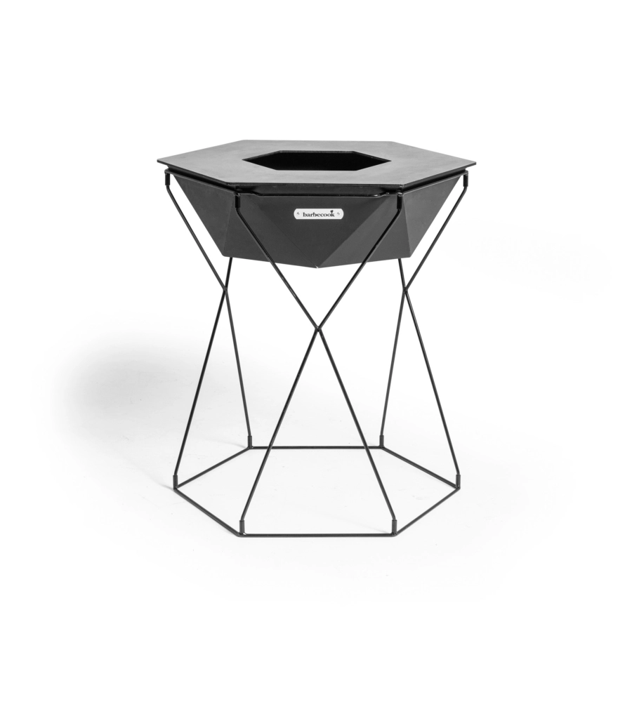 BARBECUE A LEGNA BARBECOOK "RILA" IN ACCIAIO NERO, DIAMETRO 75 CM