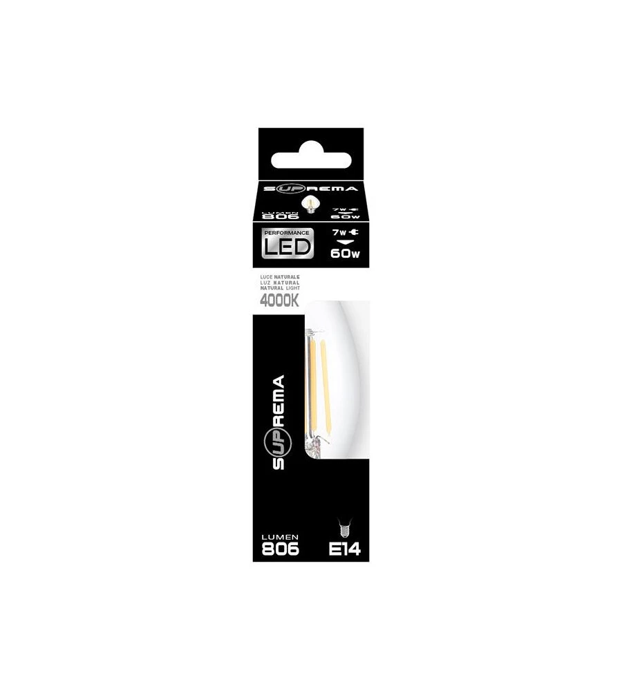 LAMPADINA LED "OLIVA" LUCE BIANCA, 60W E14