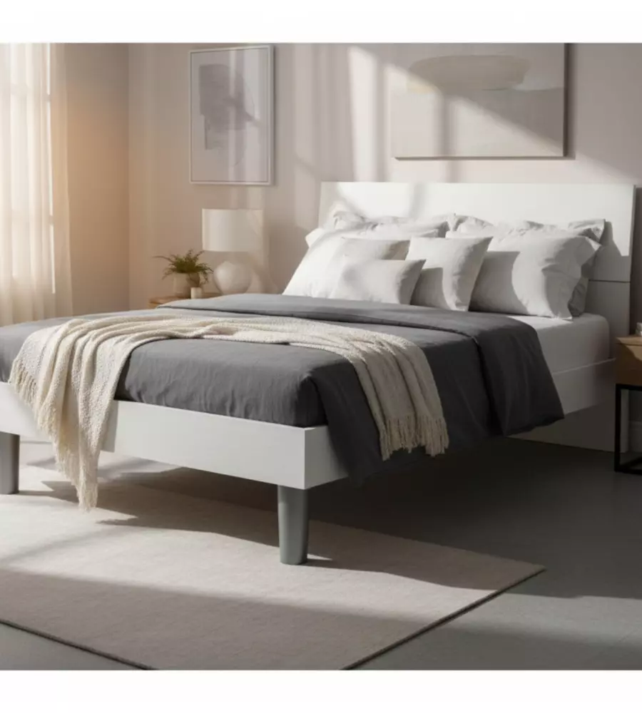 Giroletto singolo  "Giotto" bianco 80x190 cm