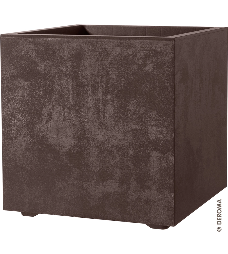FIORIERA MILLENNIUM MARRONE - CUBO 25 CM - DEROMA