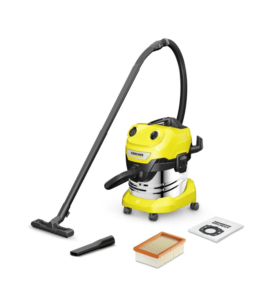 ASPIRATORE SOLIDI LIQUIDI ELETTRICO KARCHER "WD4S" 1000W 20 LT