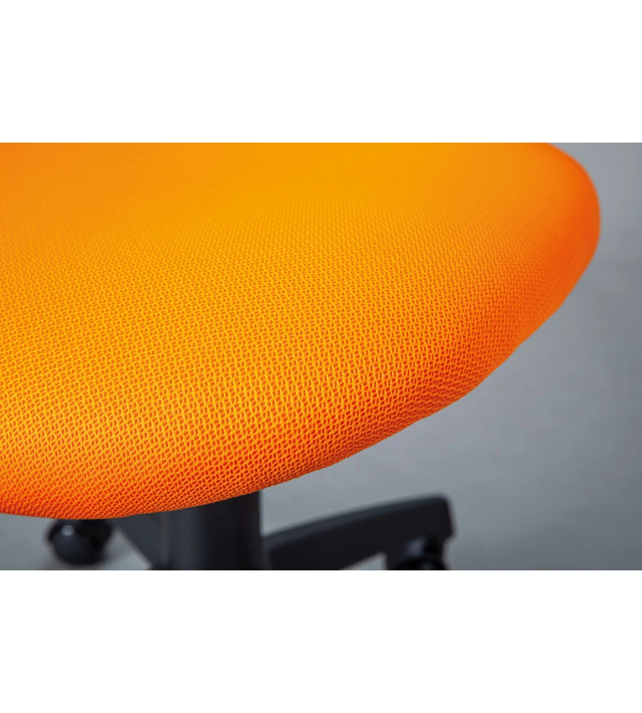 SEDIA UFFICIO TESSUTO ARANCIONE E GIALLO, 52X56X94-103,5 CM