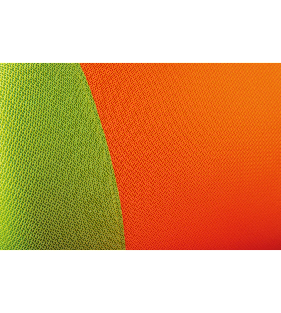 SEDIA UFFICIO TESSUTO ARANCIONE E GIALLO, 52X56X94-103,5 CM