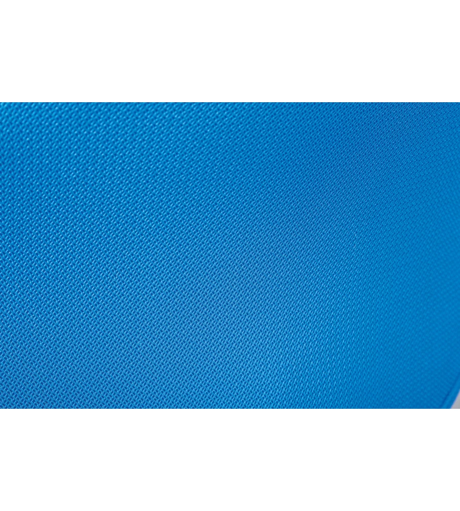 SEDIA UFFICIO IN TESSUTO AZZURRO E BIANCO, 52X56X94-103,5 CM