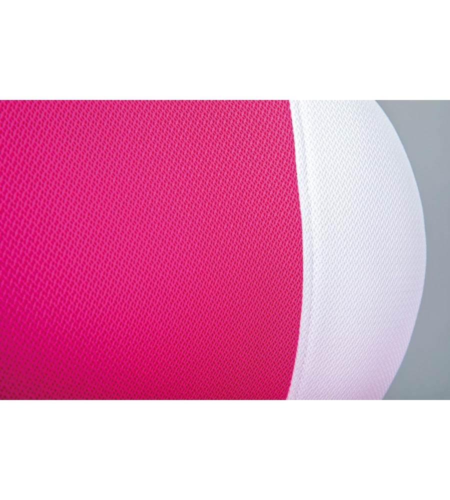 SEDIA UFFICIO IN TESSUTO LAMPONE E BIANCO, 52X56X94-103,5 CM