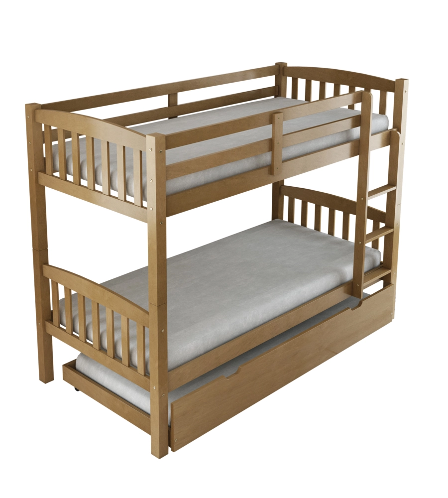 LETTO A CASTELLO BELLAHOME "TOLOSA" IN PINO MASSELLO MIELE 201,5X97,5X156 CM