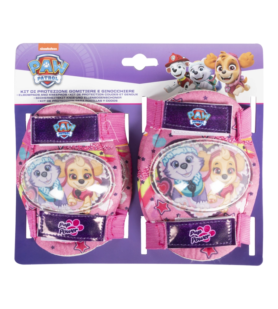 KIT DI PROTEZIONE "PAW PATROL BOY GIRL" CON 2 GOMITIERE E 2 GINOCCHIERE