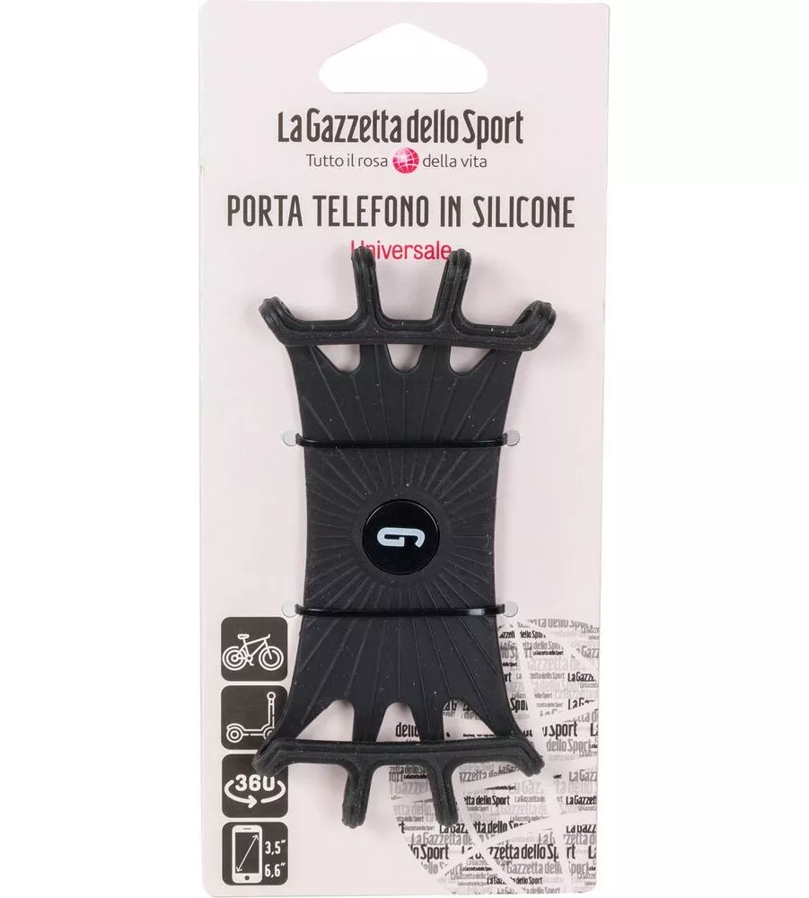 PORTA TELEFONO UNIVERSALE E GIREVOLE GAZZETTA DELLO SPORT IN SILICONE