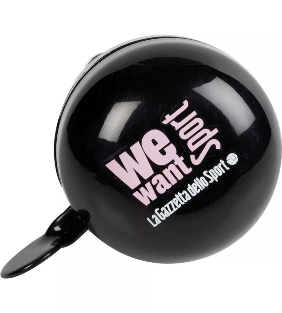 CAMPANELLO PER BICICLETTA GAZZETTA DELLO SPORT NERO, DIAMETRO 60 MM