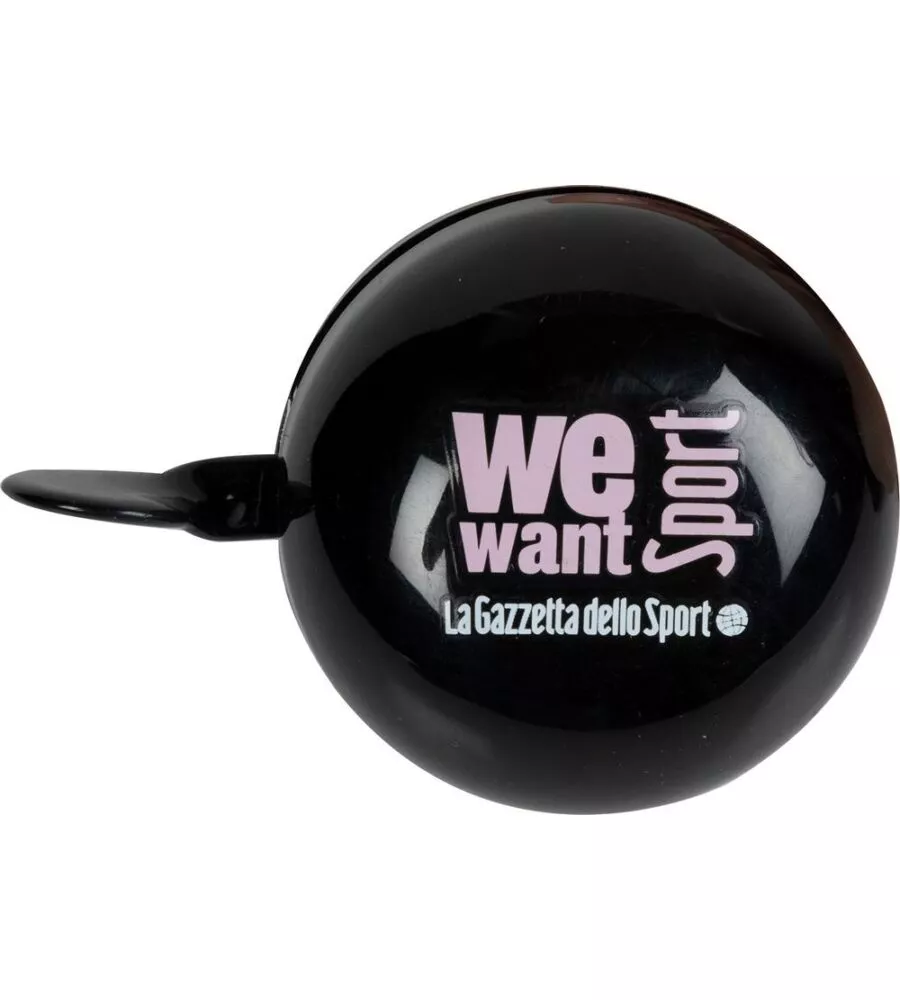 CAMPANELLO PER BICICLETTA GAZZETTA DELLO SPORT NERO, DIAMETRO 60 MM