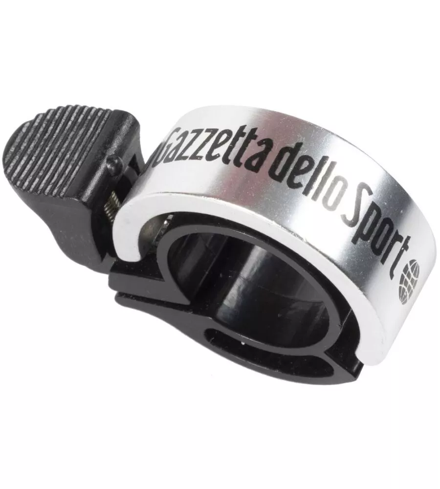 CAMPANELLO PER BICICLETTA GAZZETTA DELLO SPORT SILVER, DIAMETRO 22,2 CM