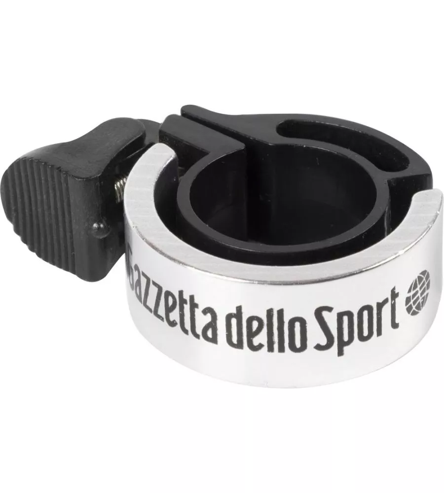 CAMPANELLO PER BICICLETTA GAZZETTA DELLO SPORT SILVER, DIAMETRO 22,2 CM