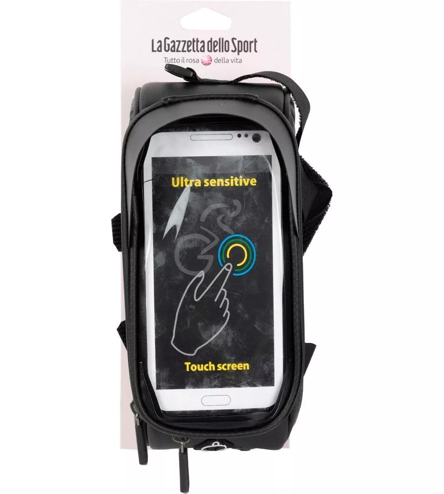 BORSA PER BICICLETTA GAZZETTA DELLO SPORT "CRONO" IDROREPELLENTE, 11X13X24 CM