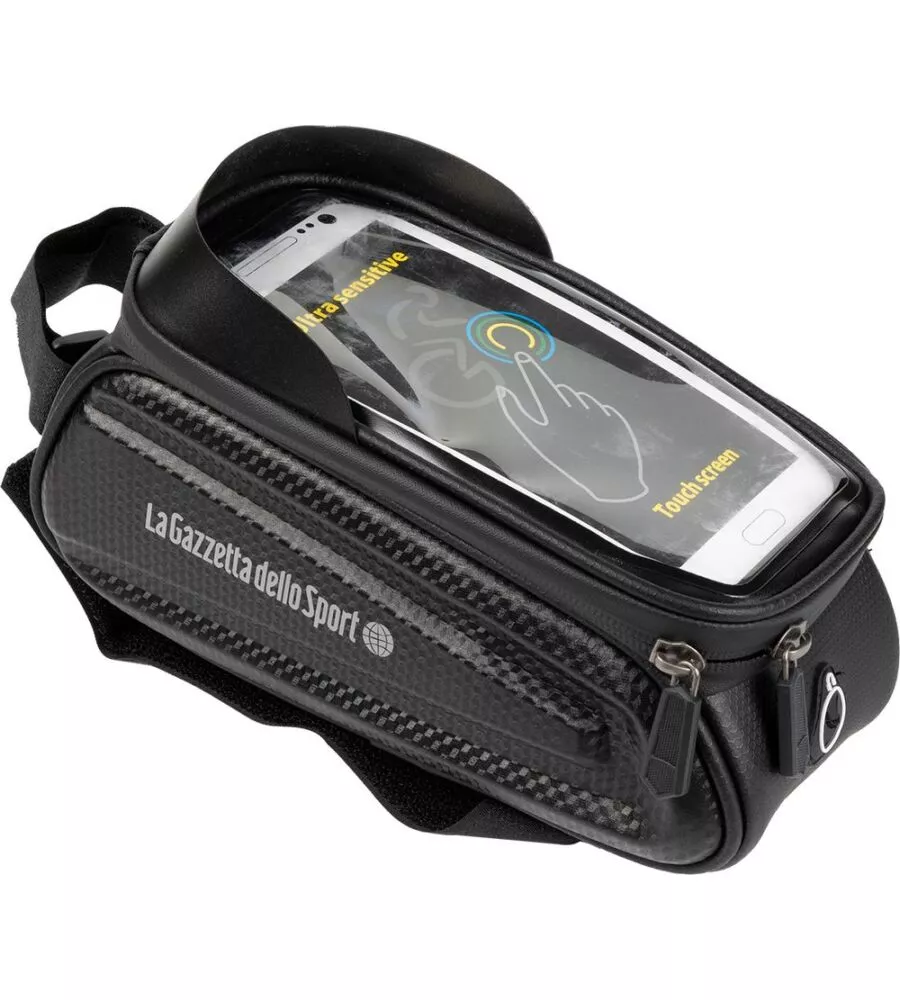 BORSA PER BICICLETTA GAZZETTA DELLO SPORT "CRONO" IDROREPELLENTE, 11X13X24 CM