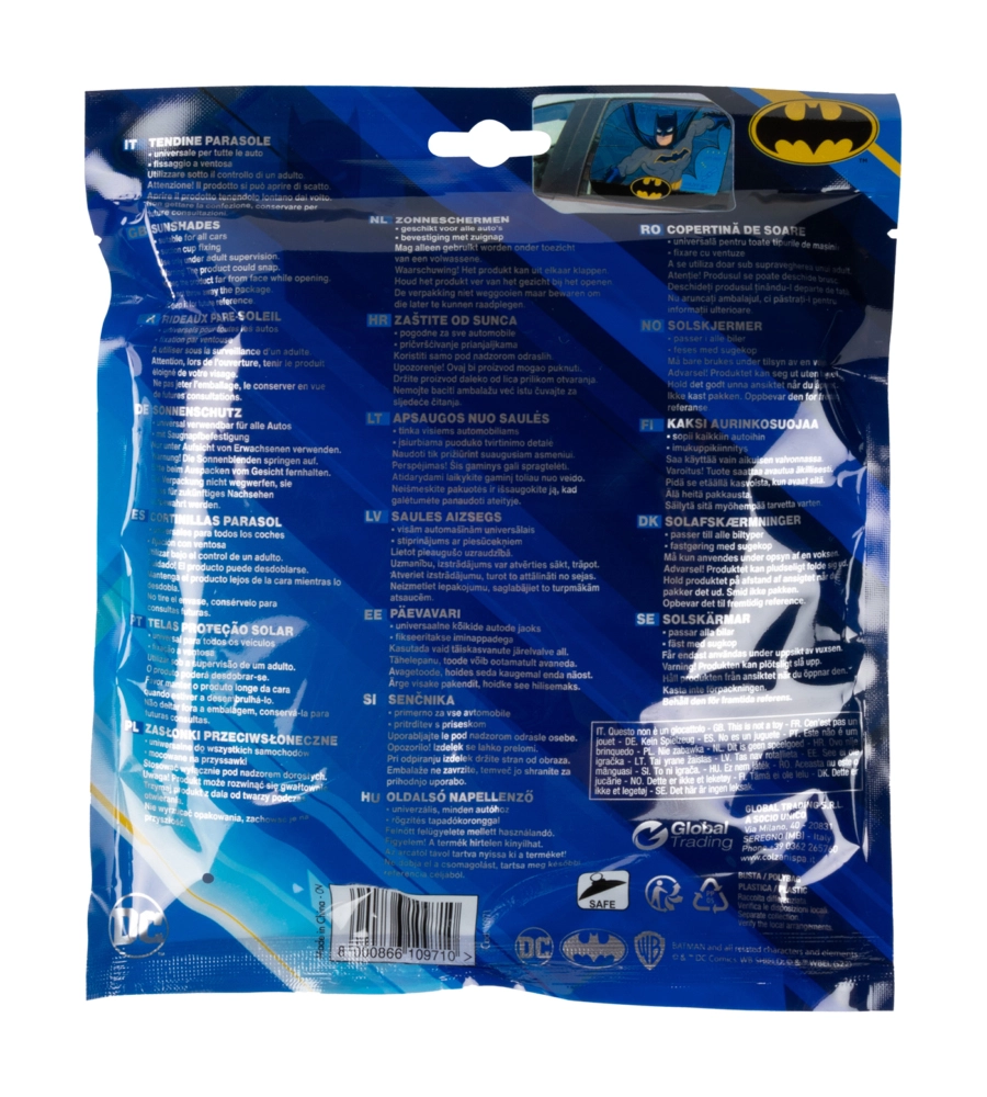 COPPIA TENDINE AUTO LATERALI "BATMAN" 44X35 CM