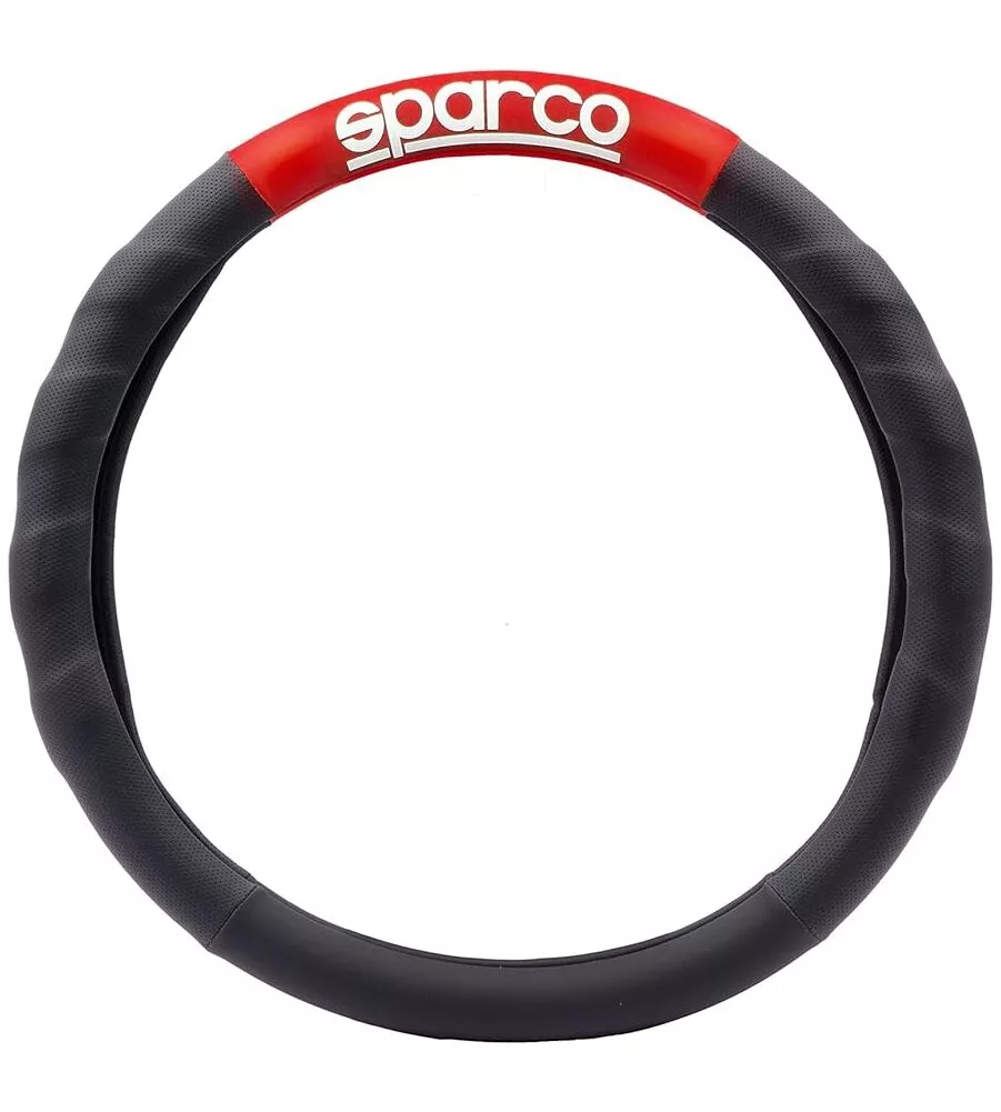 COPRIVOLANTE UNIVERSALE PER AUTO SPARCO NERO E ROSSO