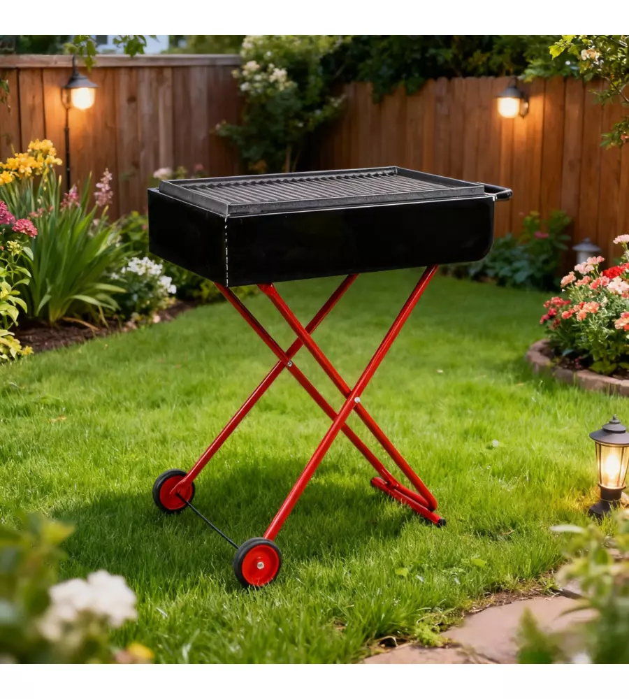 BARBECUE A GAS PIEGHEVOLE ARNOLD CON RUOTE 73X43X74 CM