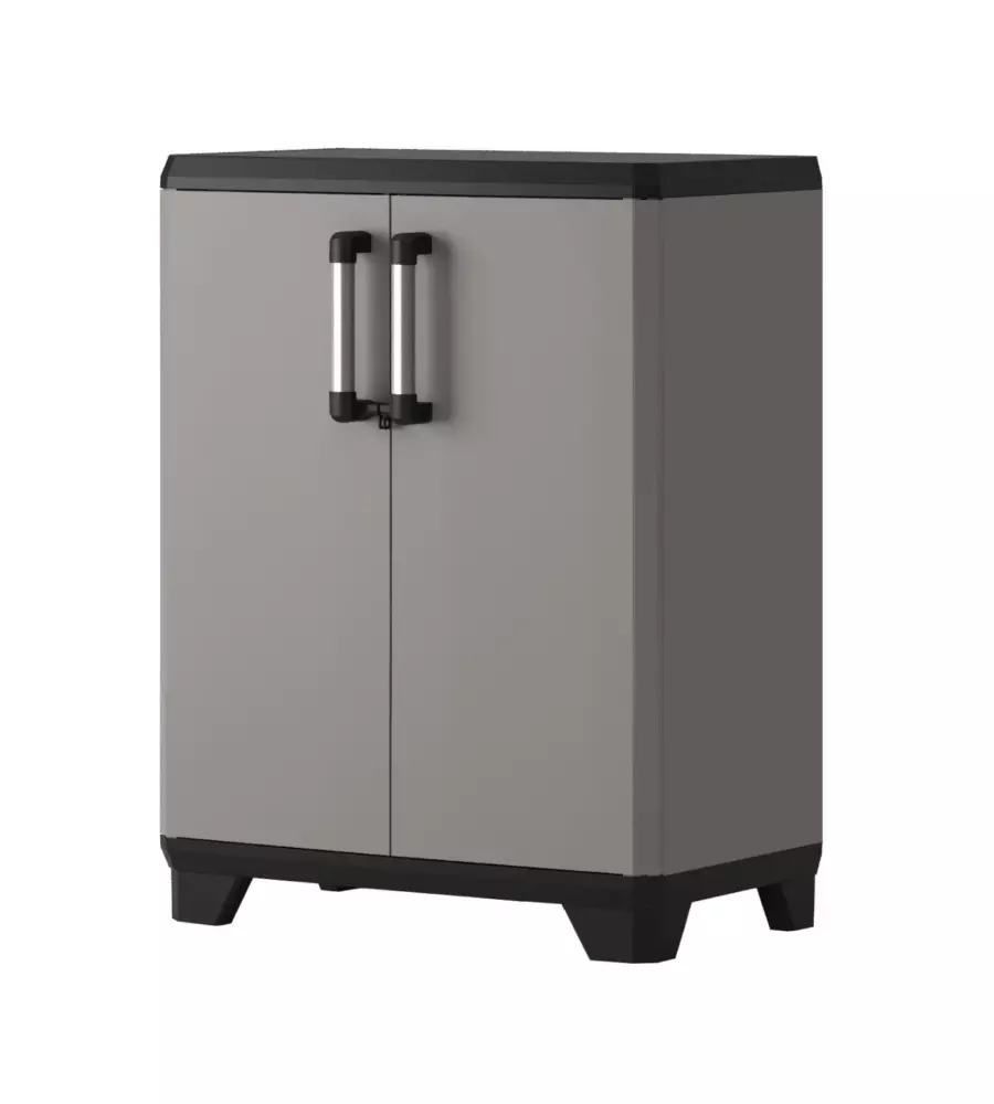 ARMADIO BASSO KETER "SISTEMA NEW" IN POLIPROPILENE GRIGIO 68X39X90 CM