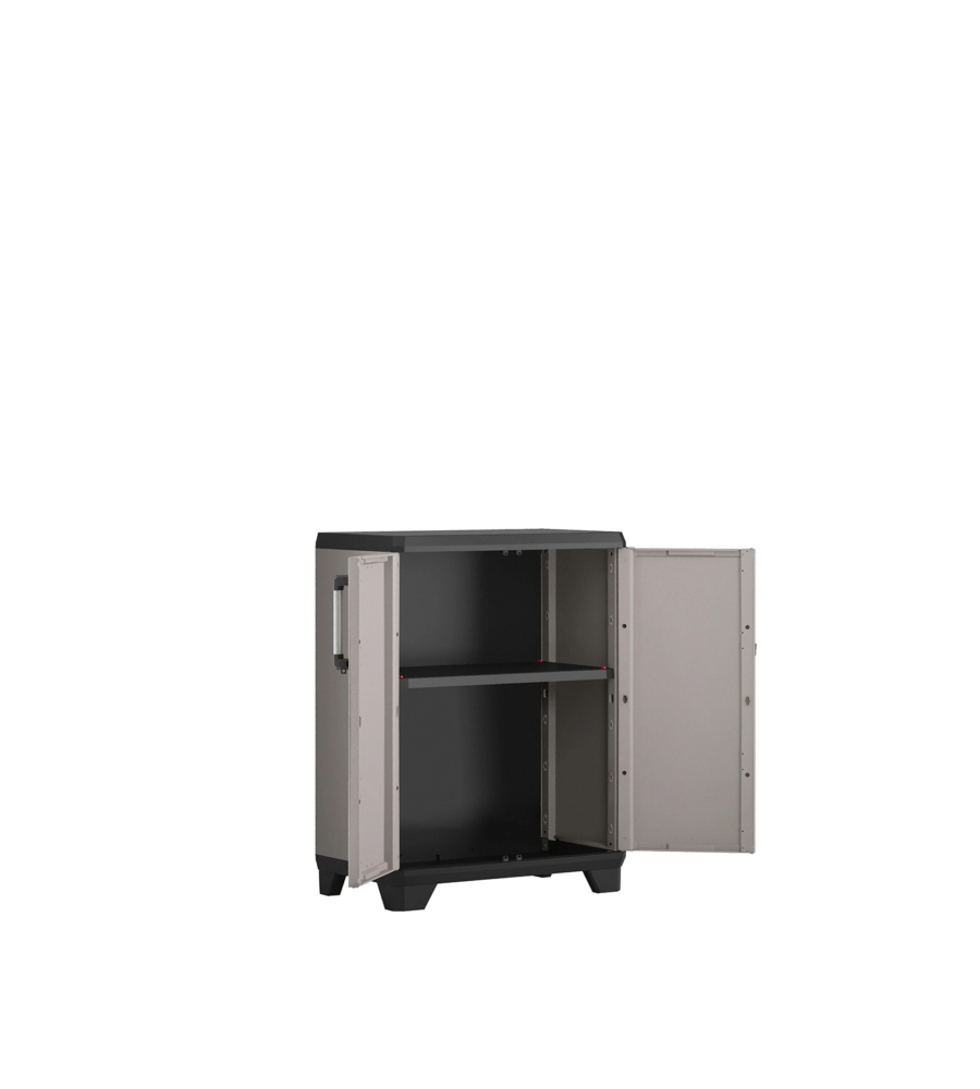 ARMADIO IN RESINA BASSO KETER "SISTEMA NEW" GRIGIO, 68X39X90 CM