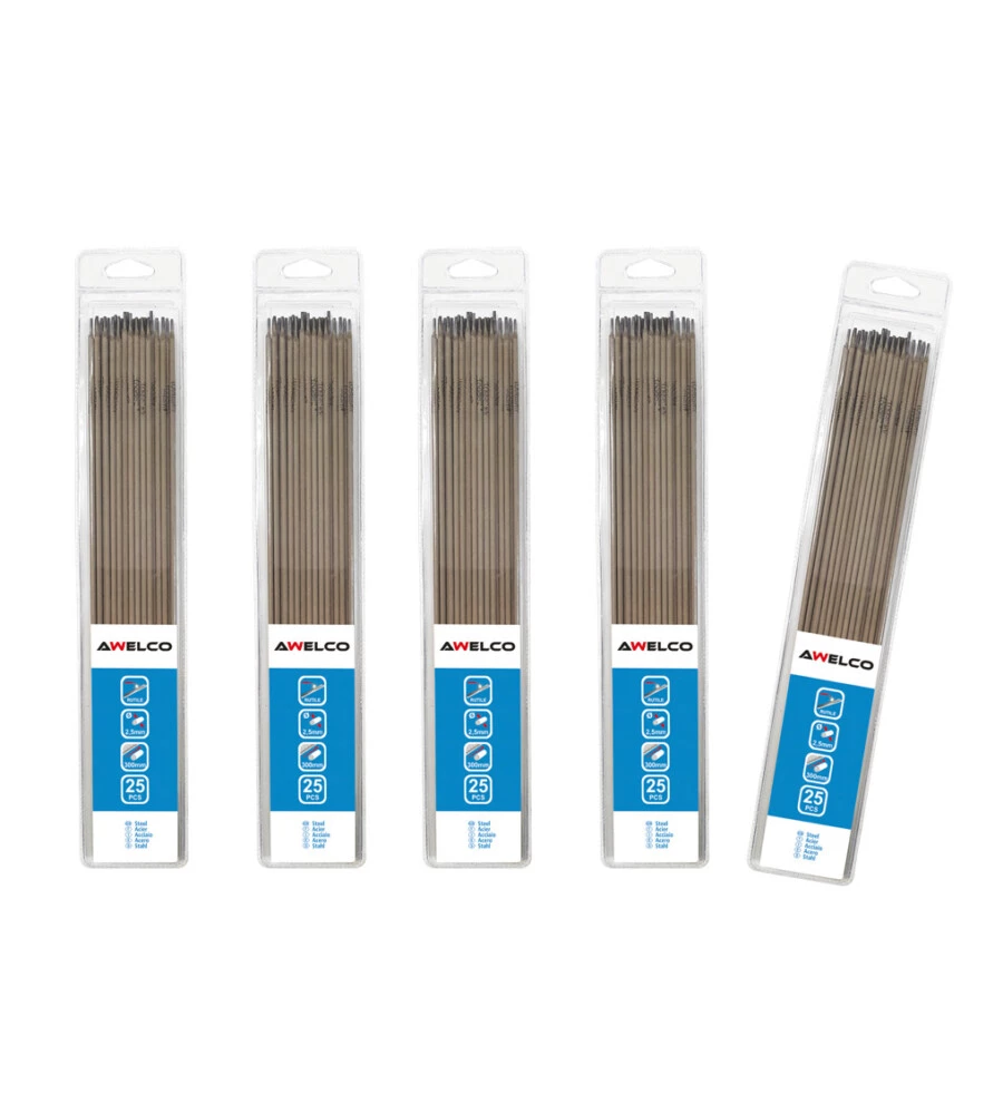 ELETTRODI RUTILICI PER SALDATRICE MMA DIAMETRO 2,5 MM X 300 MM 125 PEZZI - AWELCO