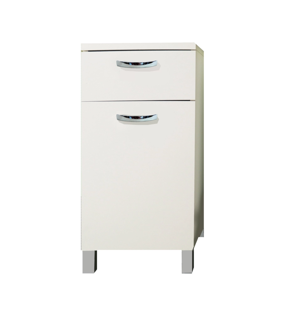 BASE CUCINA CON CASSETTO E UN'ANTA BIANCO - EASY PLUS - 40 CM