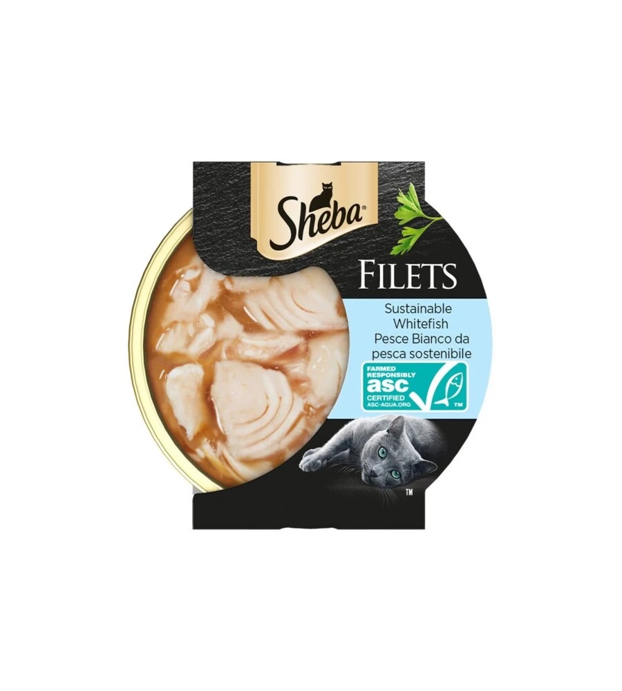 SHEBA - UMIDO PER GATTI FILETS PESCE BIANCO AL NATURALE 60 GR
