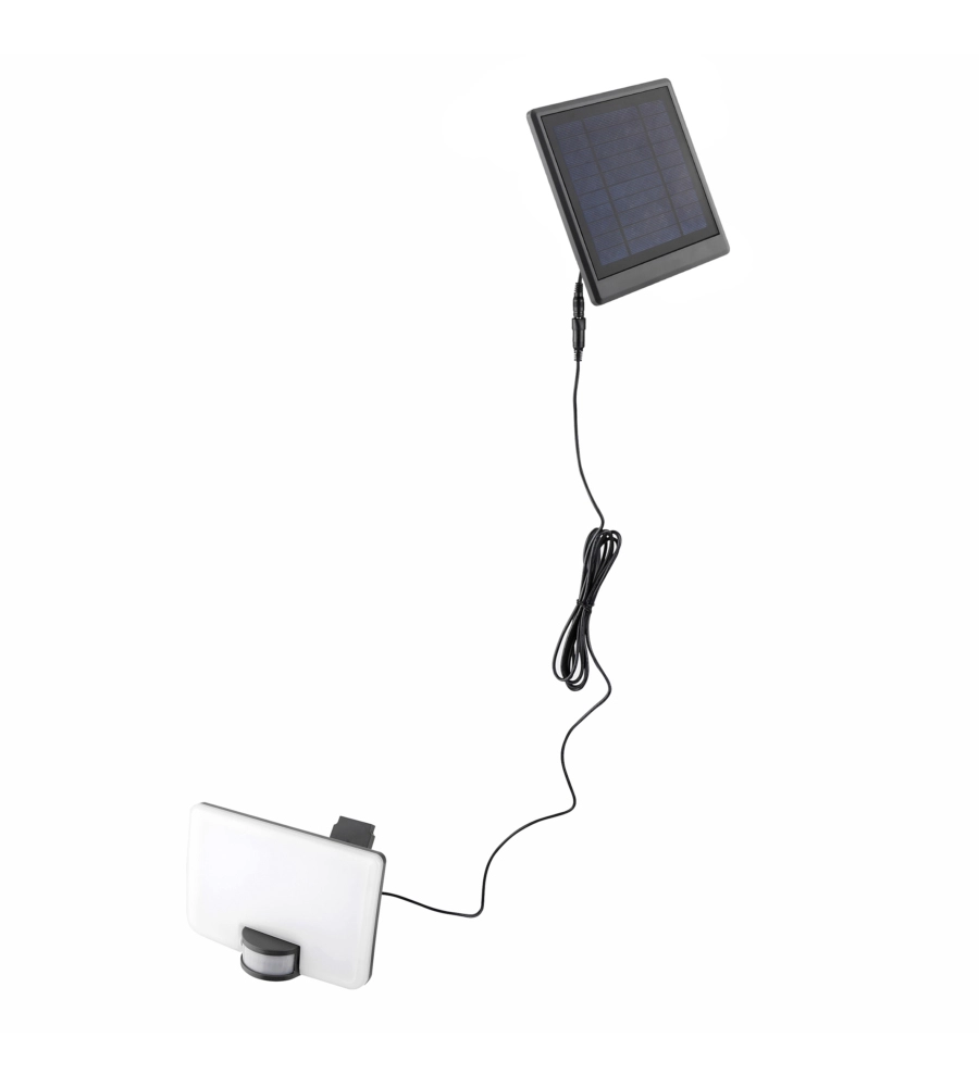 PROIETTORE LED "ULYSSE" ANTRACITE CON PANNELLO SOLARE, 10 W