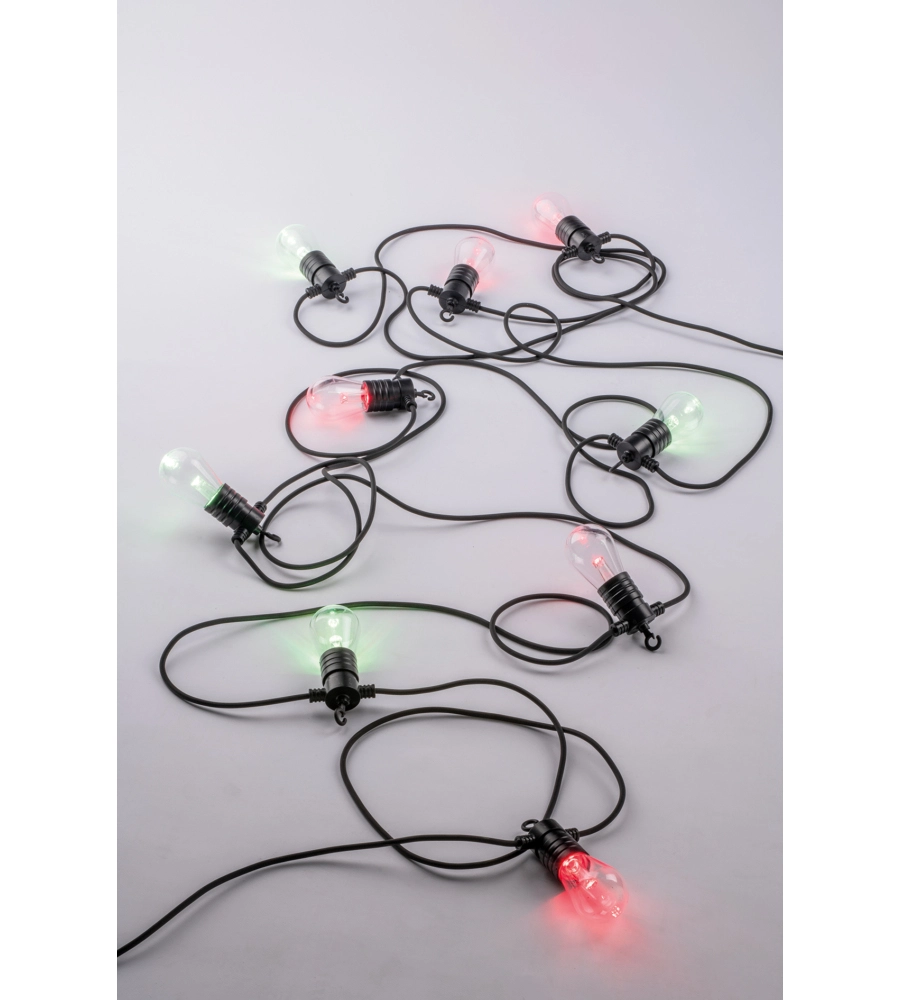 STRINGA LED ELETTRIFICATA "PICNIC" NERA 10M, 5W