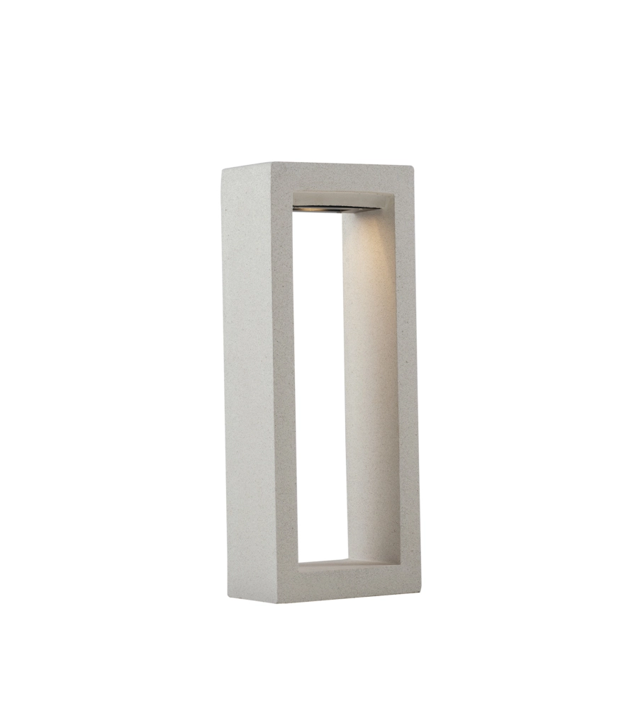PALETTO "MASAI"  IN CEMENTO BIANCO 51X20X12 CM, 1XR7S