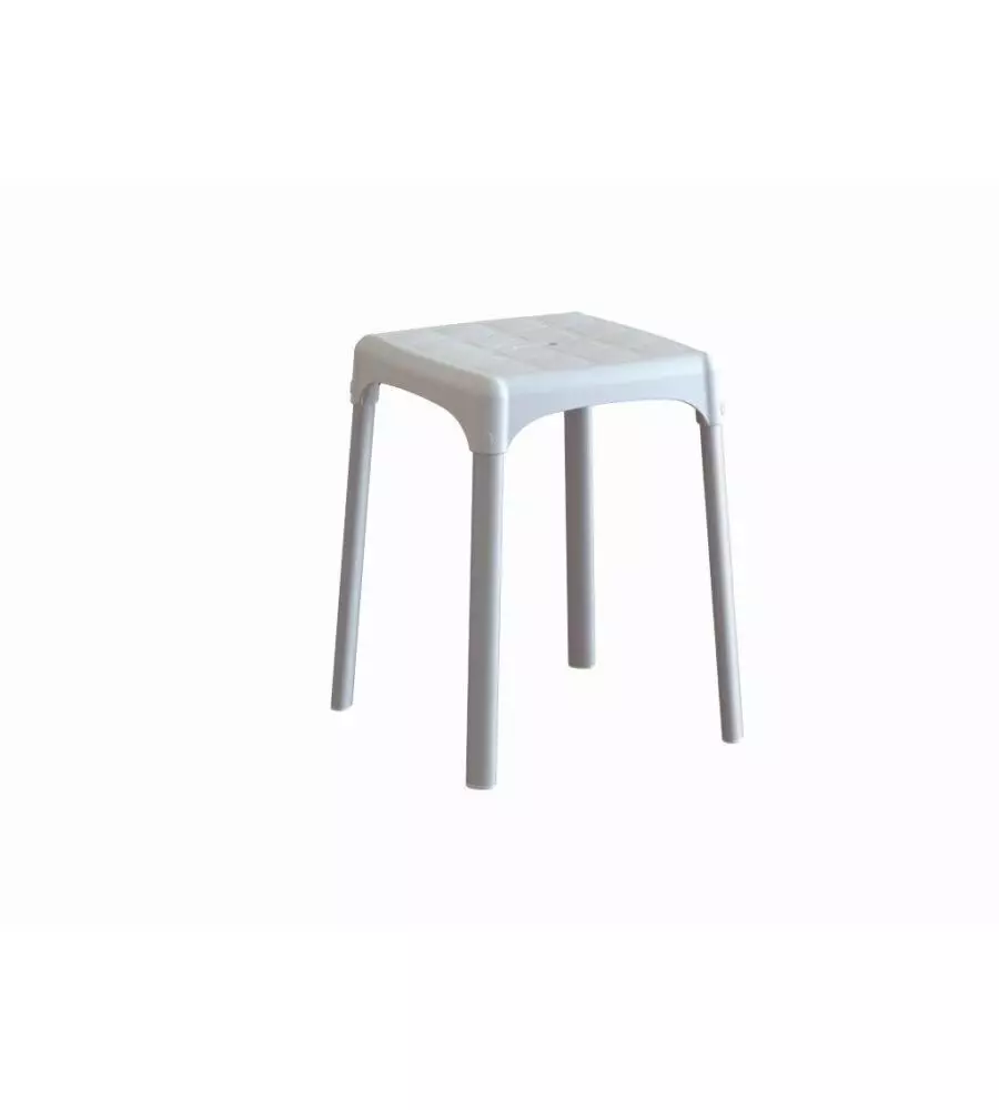 SGABELLO DA BAGNO QUADRATO, BIANCO