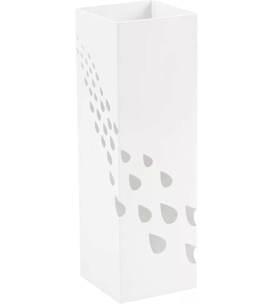 PORTA OMBRELLI BIANCO SQUADRATO, 16X16X49 CM