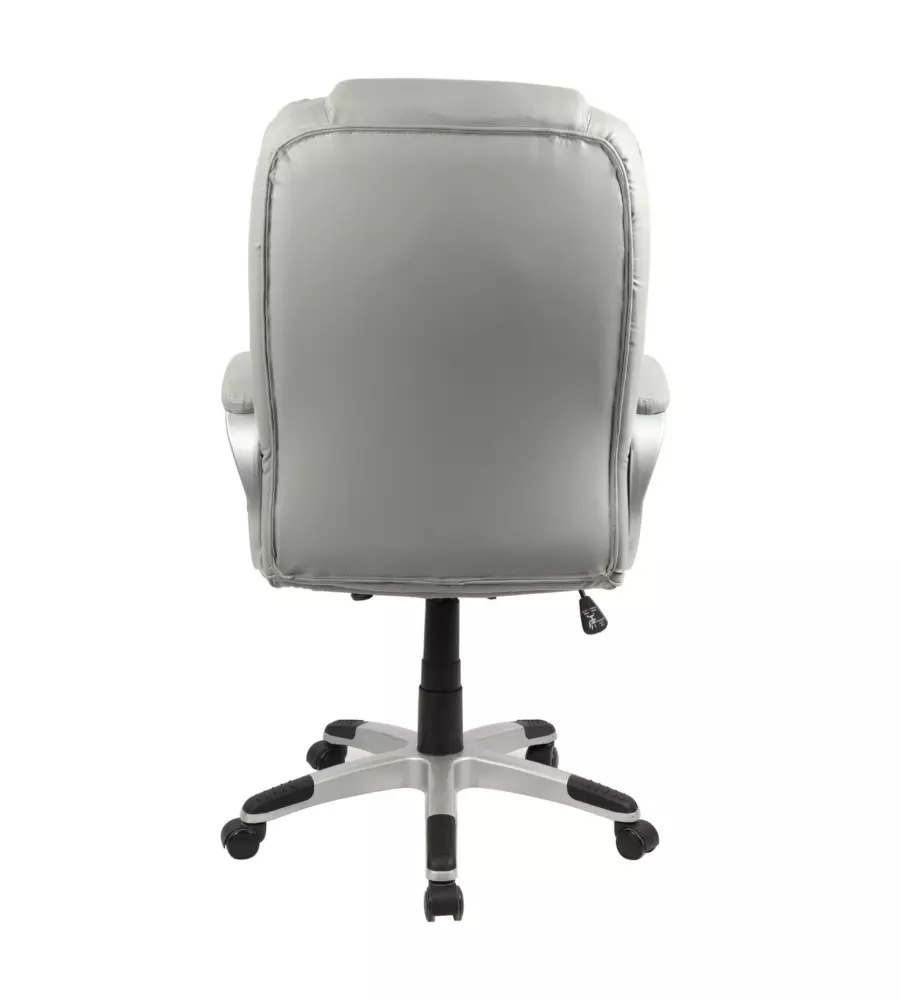 VS Venta-stock Sedia Ufficio Croma Ergonomica In Ecopelle Taupe - Reclinabile Con Poggiatesta