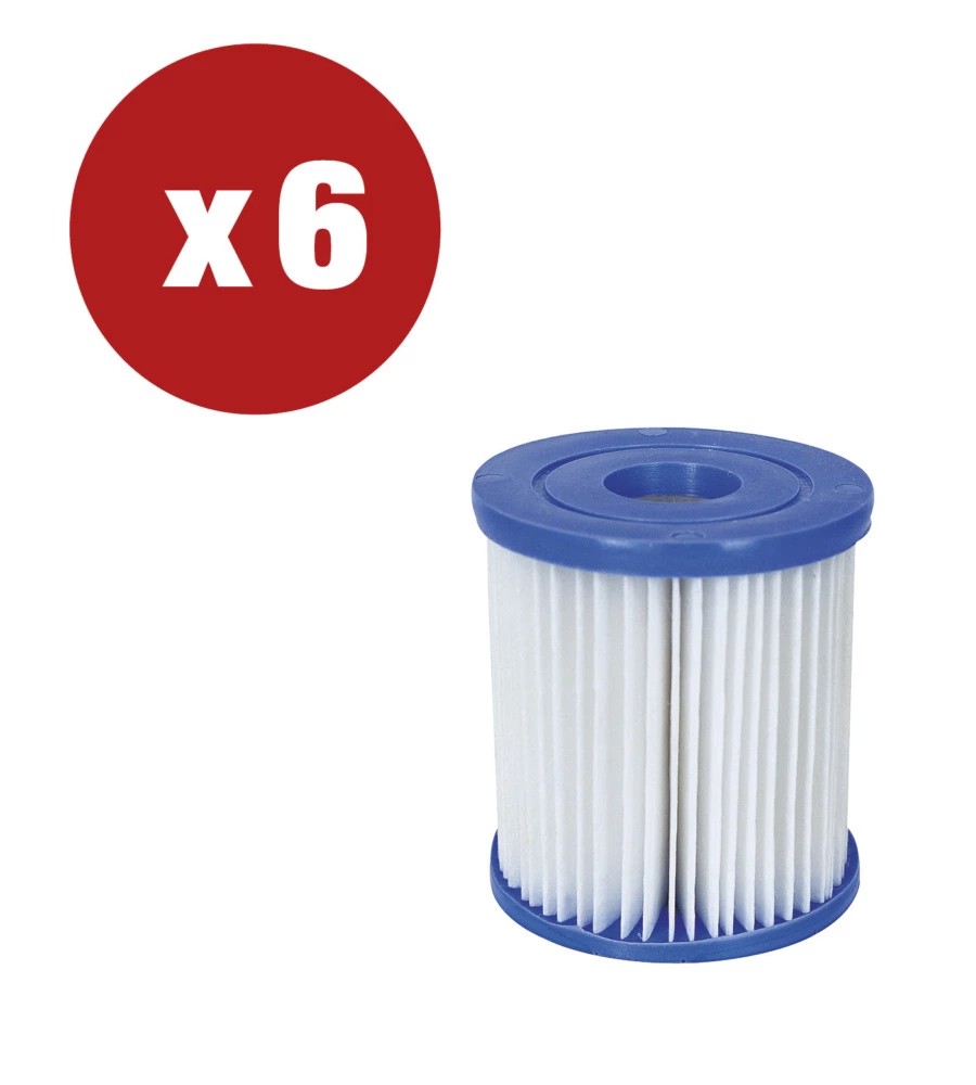 OFFERTA 6 PEZZI FILTRO BESTWAY A CARTUCCIA II PER POMPE DA 2.006/3.028 LT/ORA - COD. 58094