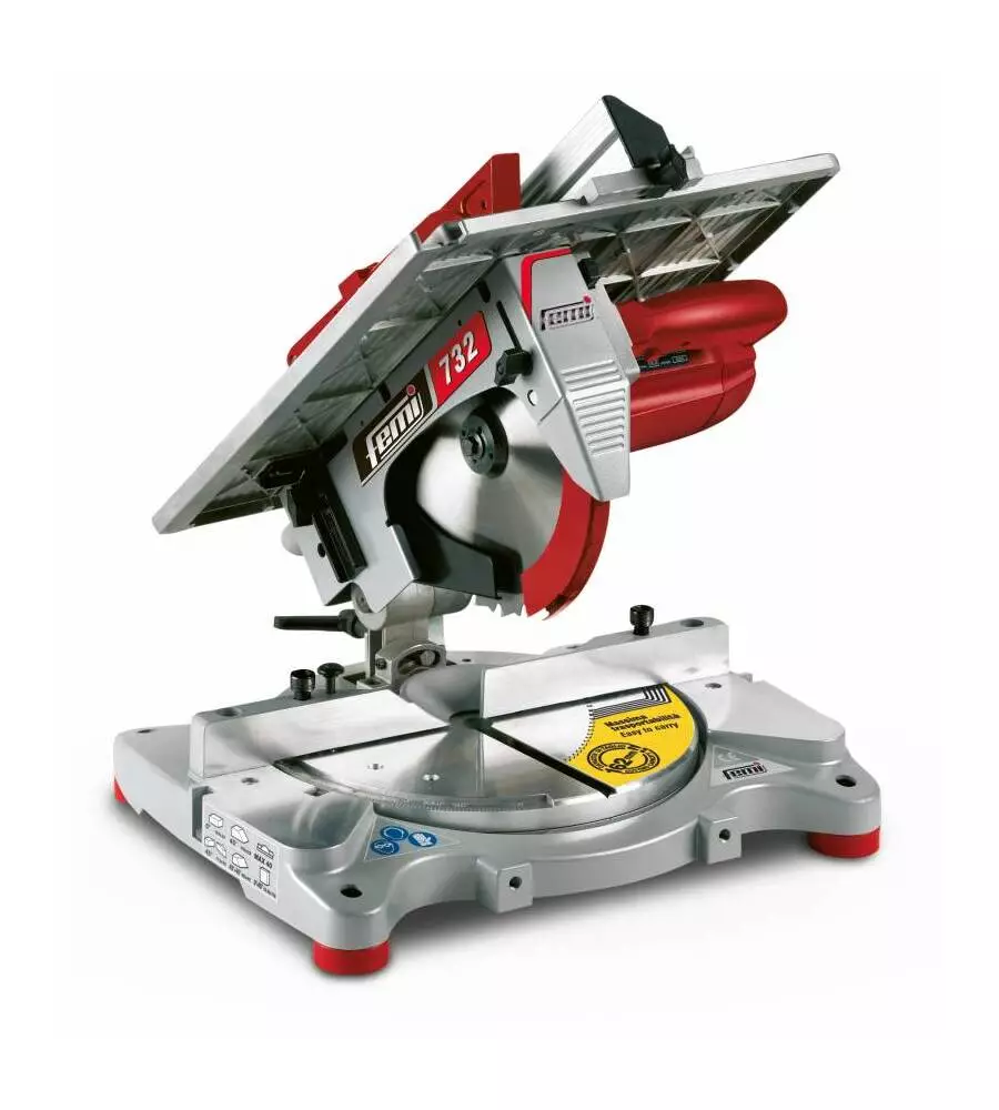 TRONCATRICE PER LEGNO ELETTRICA  "732" CON PIANO SUPERIORE, 1550 W - FEMI