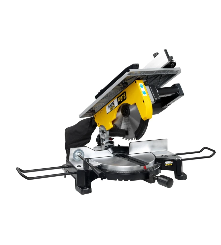 TRONCATRICE PER LEGNO TR078 FEMI JOB LINE CON SEGA CIRCOLARE DA 250 MM,  1800 W - FEMI