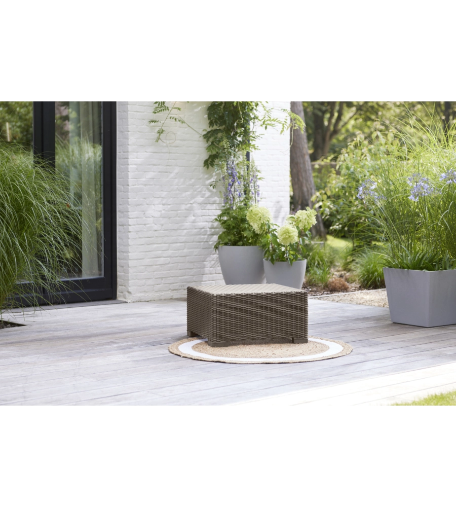 TAVOLINO DA ESTERNO CALIFORNIA COLOR CAPPUCCINO, 68X68X35 CM - KETER