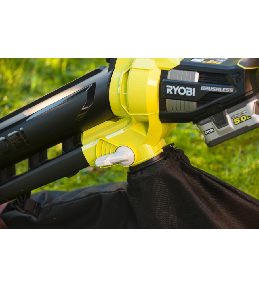 SOFFIATORE ASPIRATORE A BATTERIA RYOBI "OBV18" 18V, SOLO CORPO MACCHINA