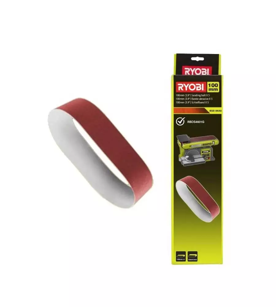 5 PEZZI NASTRI DI RICAMBIO PER LEVIGATRICE A NASTRO RBDS4601G - RYOBI