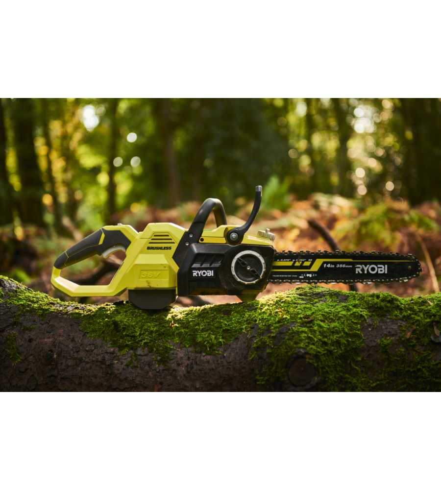 MOTOSEGA A BATTERIA RYOBI "RY36CSX35A-0" BARRA OREGON 35 CM 36V, SOLO CORPO MACCHINA