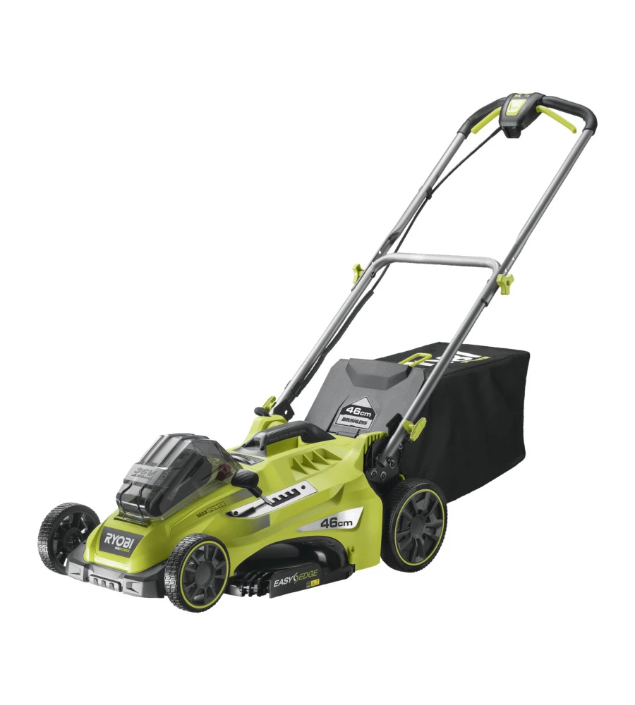 TAGLIAERBA A BATTERIA TRAZIONATO RYOBI "RLM36X46H50PG" TAGLIO 46 CM 36V, BATTERIA 5.0 AH INCLUSA