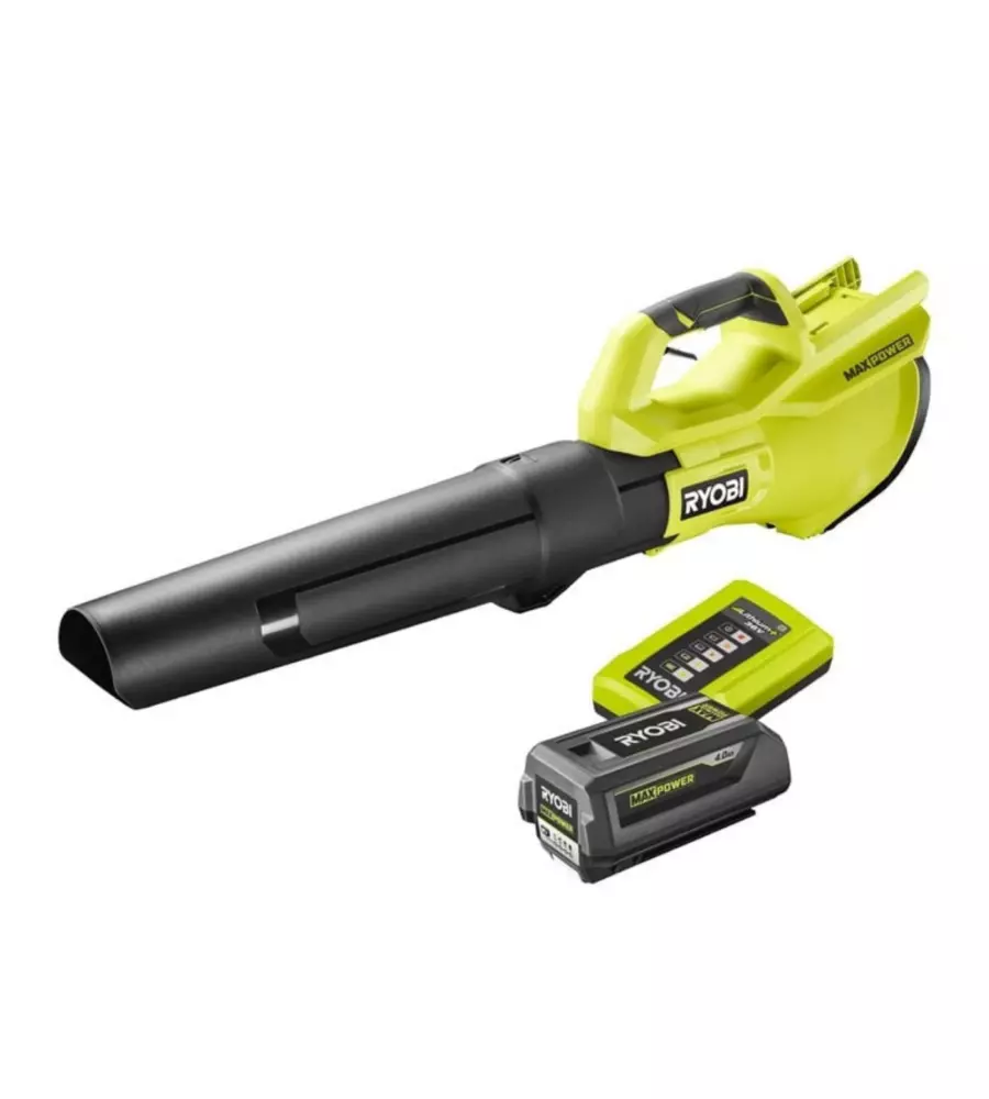 SOFFIATORE A BATTERIA RYOBI "RY36BLB-140" CON TURBINA JET 36V 4AH E CARICABATTERIE