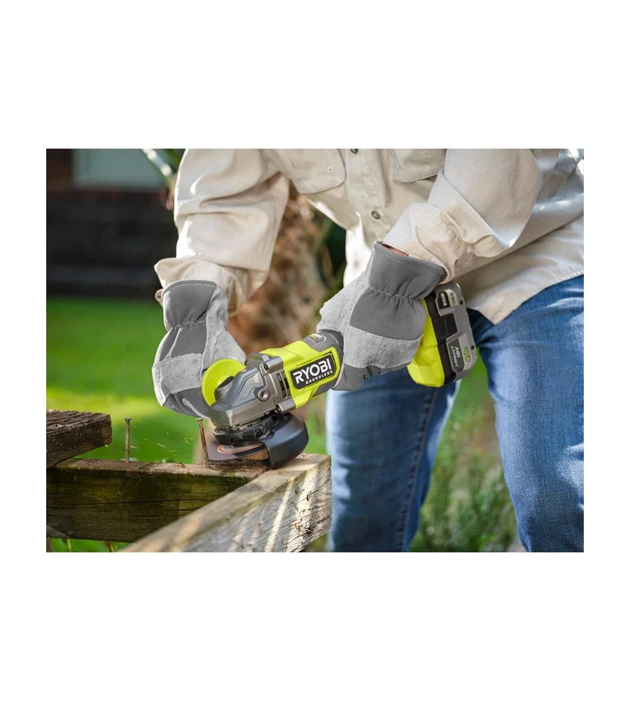 SMERIGLIATRICE ANGOLARE BRUSHLESS A BATTERIA RYOBI "RAG18BL-0" 125MM 18V, SOLO CORPO MACCHINA