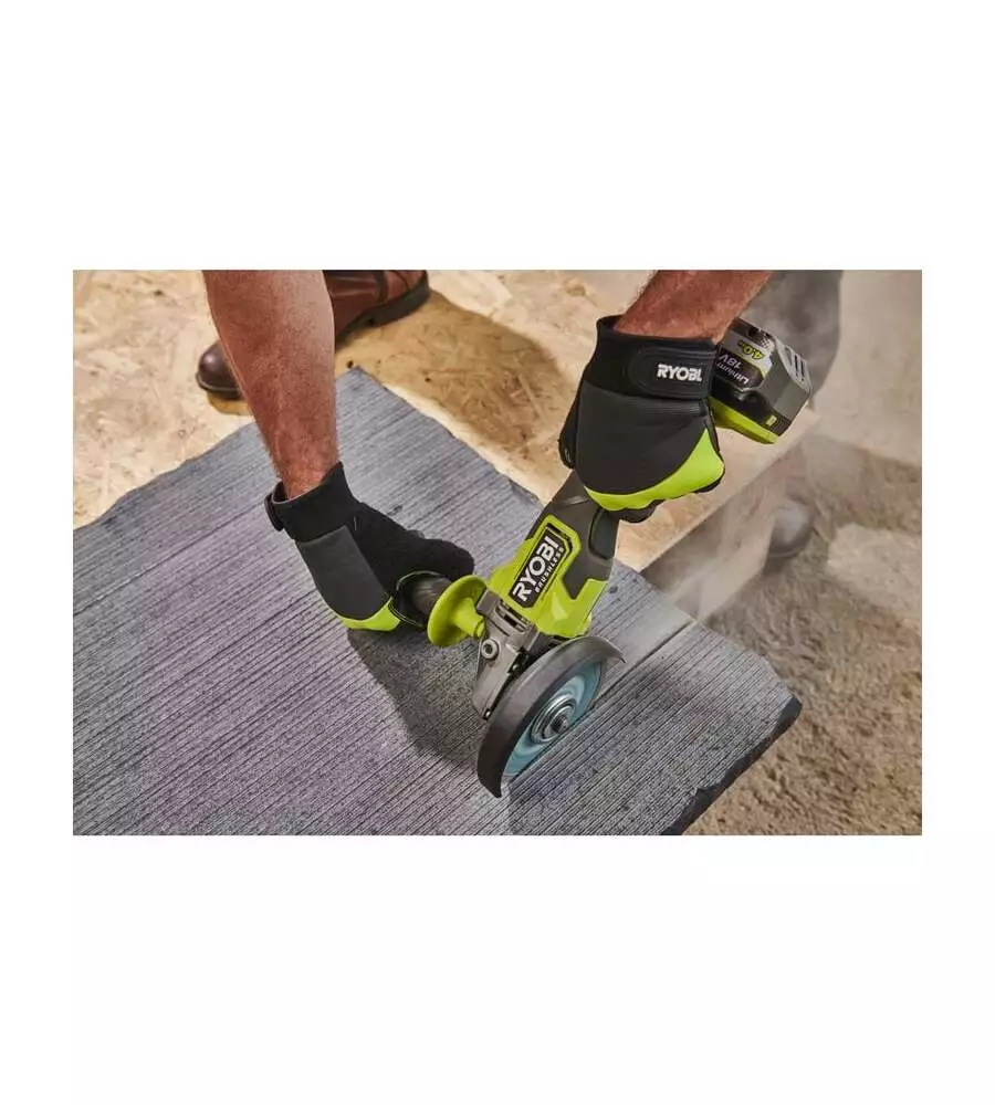 SMERIGLIATRICE ANGOLARE BRUSHLESS A BATTERIA RYOBI "RAG18BL-0" 125MM 18V, SOLO CORPO MACCHINA