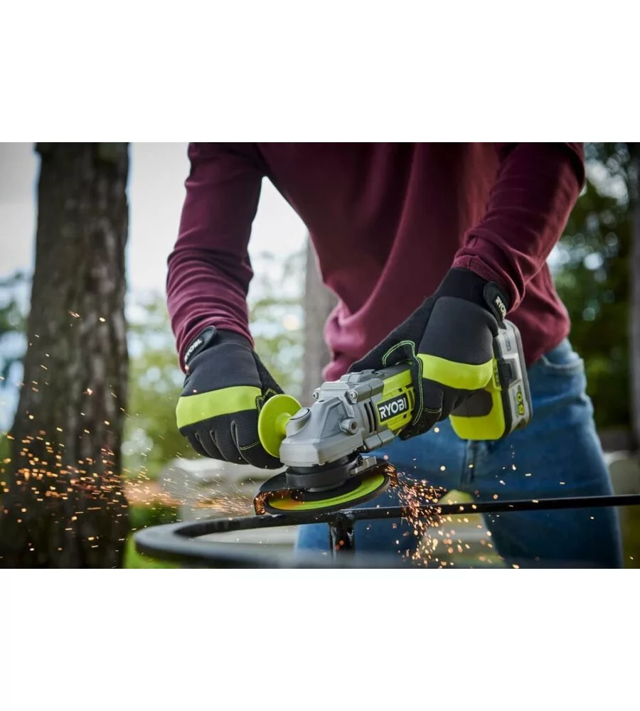 SMERIGLIATRICE ANGOLARE BRUSHLESS A BATTERIA RYOBI "R18AG-0" 125MM 18V, SOLO CORPO MACCHINA