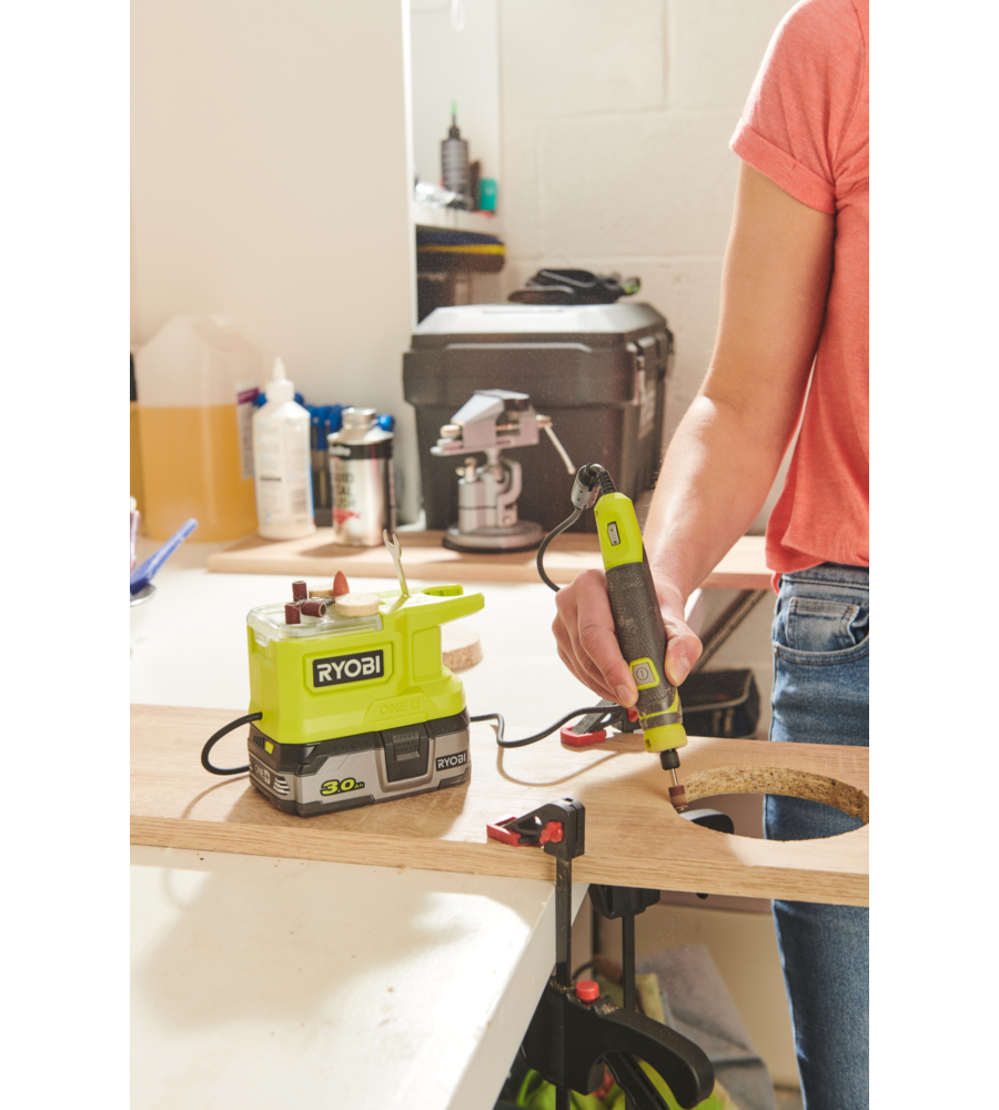 UTENSILE ROTATIVO COMPATTO A BATTERIA RYOBI "RRT18-0" 18V, SOLO CORPO MACCHINA