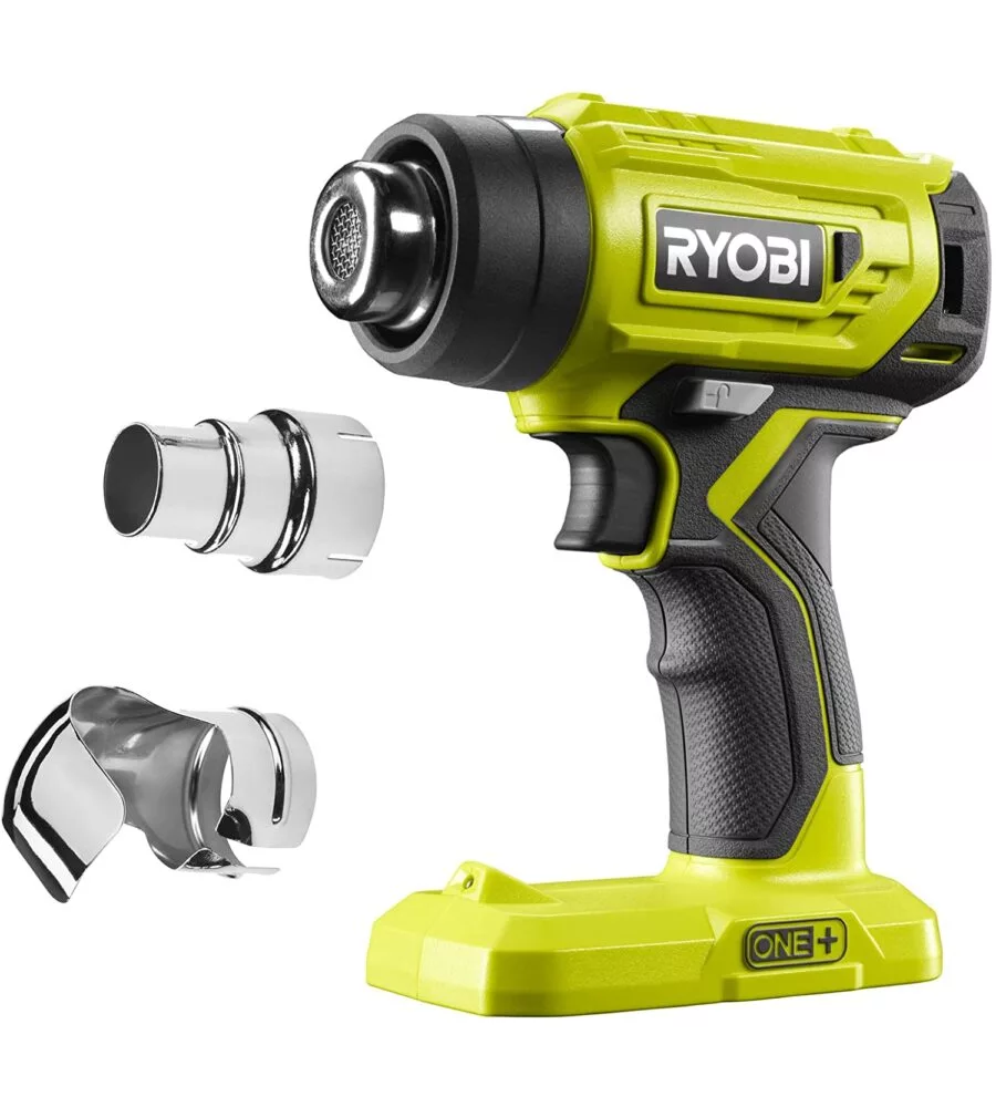 PISTOLA TERMICA TERMOSOFFIATORE A BATTERIA RYOBI "R18HG-0" 18V, SOLO CORPO MACCHINA