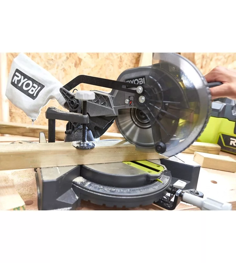 TRONCATRICE A BATTERIA 18V RYOBI EMS190DCL, SOLO CORPO MACCHINA BATTERIA NON INCLUSA - RYOBI